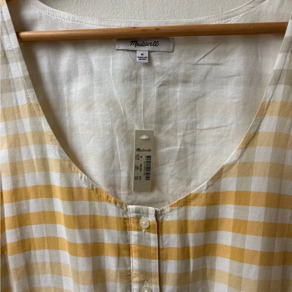 Madewell Button-Front Tiered Mini Dress